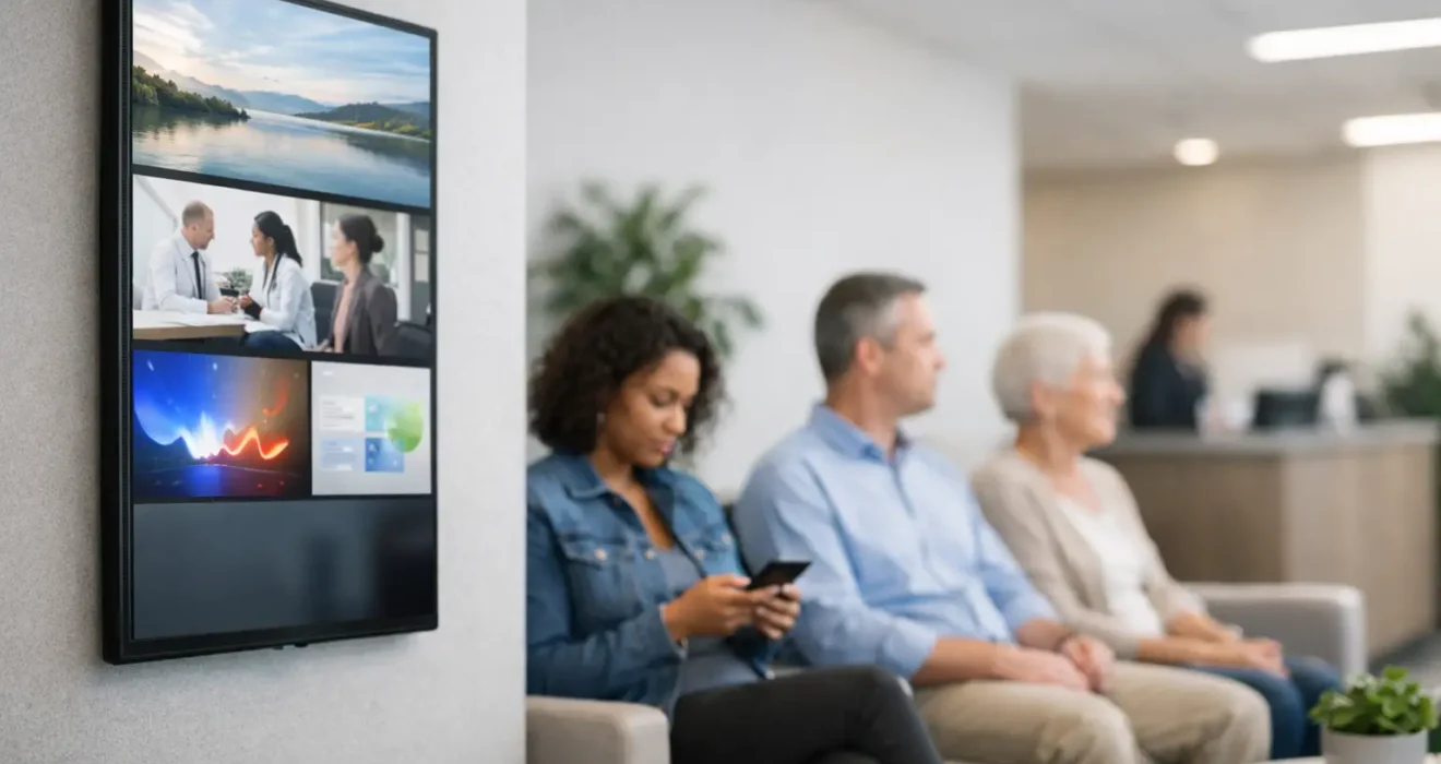 Cartelería digital para salas de espera eficaz