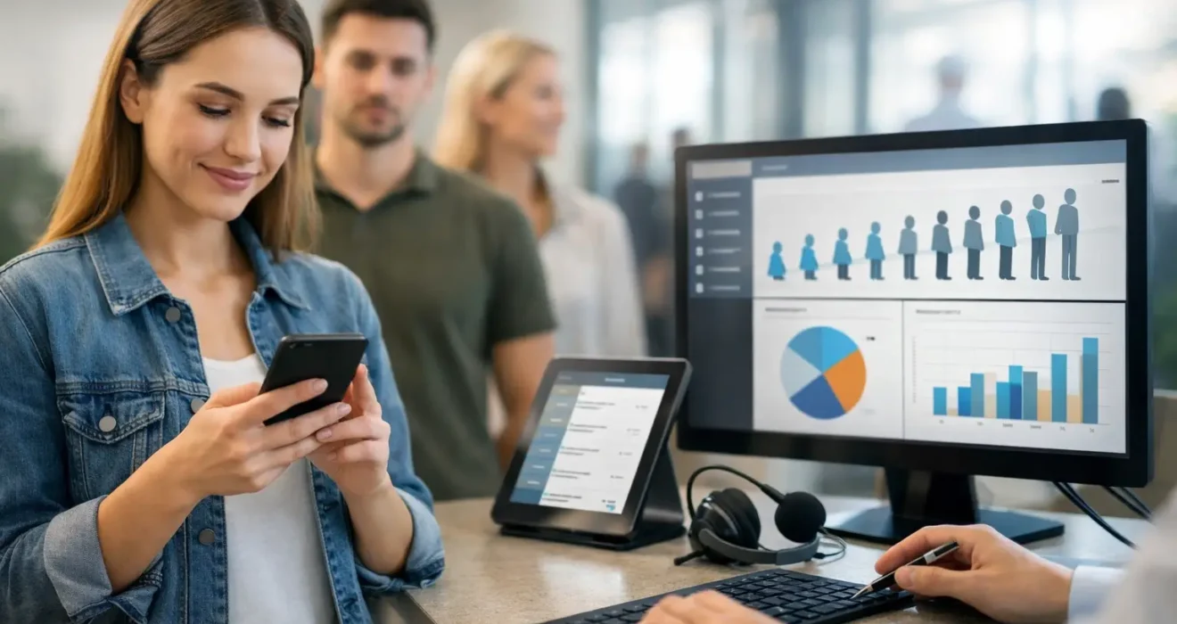Fila virtual para reducir esperas y controlar la operación